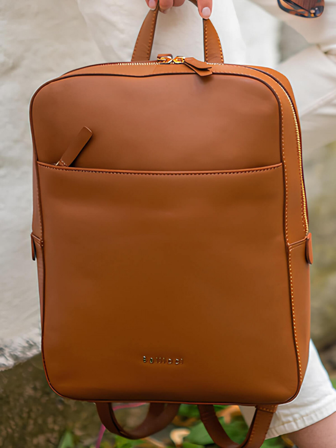 Dámský kožený batoh Bellicci Miley – koňak